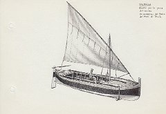 134-Dalmazia - Gaeta per la pesca del corallo - da modellino del Museo del Mare di Trieste